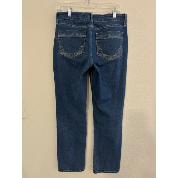 NYDJ Womens Denim Jeans Size 8P Marilyn Straight - Picture 2 of 5